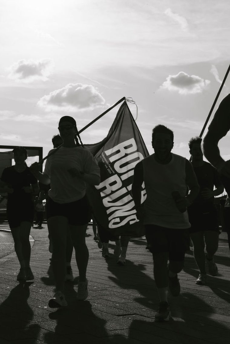 Roffa Runs at the New Balance store opening in Rotterdam